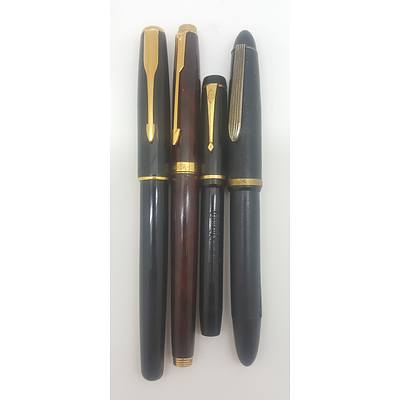 Group of Four Fountain Pens