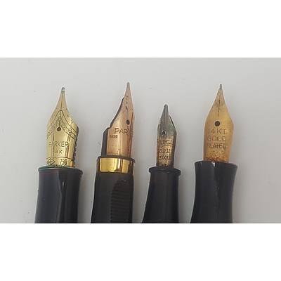 Group of Four Fountain Pens