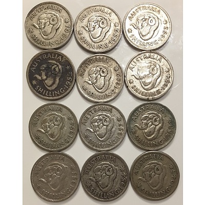 Assorted Australian Pre-decimal Silver Coinage