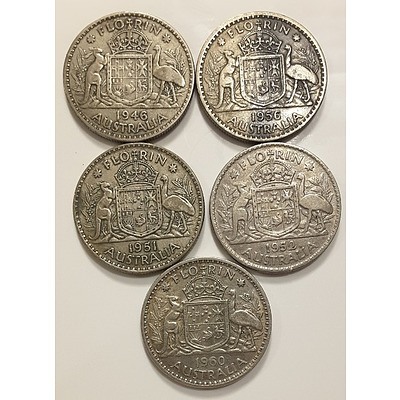Assorted Australian Pre-decimal Silver Coinage