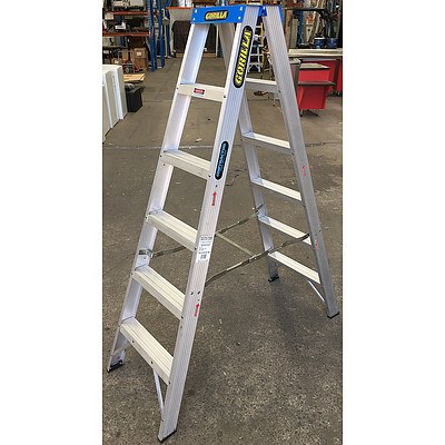 Gorilla 1.8M Industrial Double Sided Step Ladder