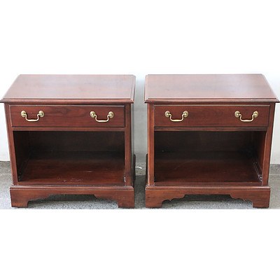 Drexel Heritage Timber Bedside Tables - Lot of Two