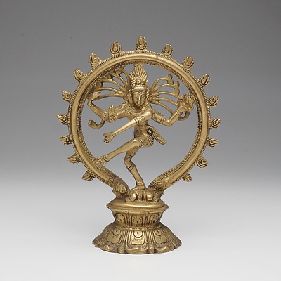 Brass Dancing Shiva Figure