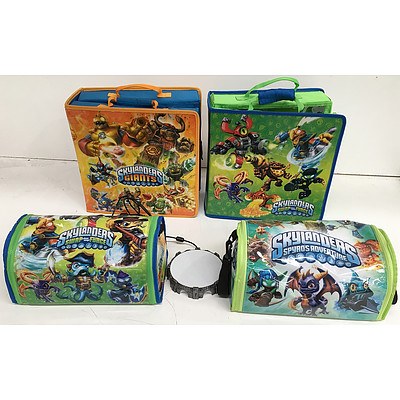 Large Collection of Skylanders Figurines with Carry Bags, Trading Cards and Portal of Power