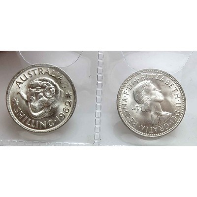 Australia Brilliant Uncirculated Silver Shillings