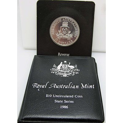 Australia UNCIRCULATED $10 Silver 1986