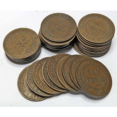Australia Collection King George V Pennies 1919
