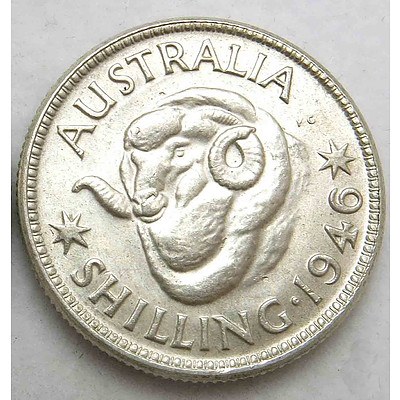 Australia Silver Shilling 1946 Melbourne