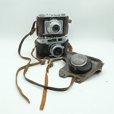 Petri Orikkor Camera and A Futura Compur-Rapid Camera