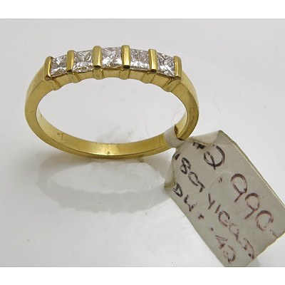18ct Gold Princess-cut Diamond Ring