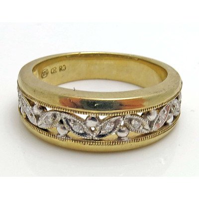 9ct Two-tone Gold Diamond Ring