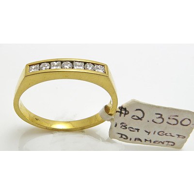 18ct Gold 7x Diamond Ring