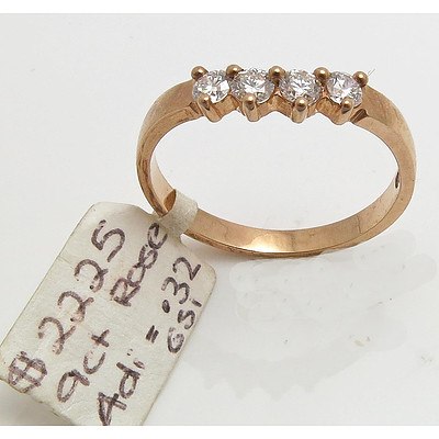 9ct Rose Gold Diamond Ring