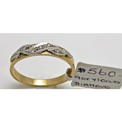 9ct Gold Two-tone Diamond Ring