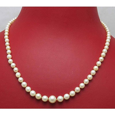 Vintage Pearl Necklace - Graduated