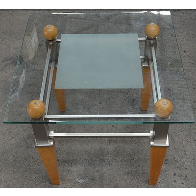 Glass Top Occasional Table  - Brand New