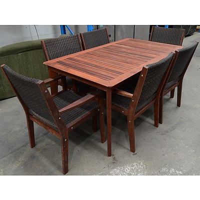 S2dio Kwila Seven Piece Outdoor Dining Setting  - Brand New