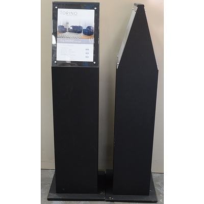 Dual Sided A4 Brochure Display Stands - Lot of Two