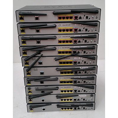 Cisco 800 Series Routers - Lot of 10