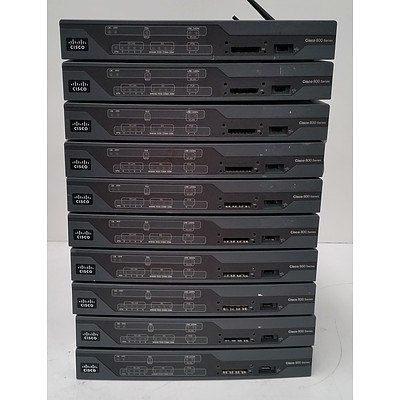 Cisco 800 Series Routers - Lot of 10