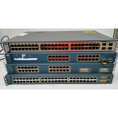 Cisco Catalyst Fast Ethernet Switches - Lot of Four
