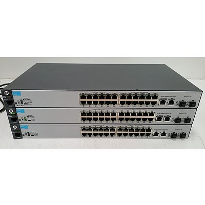 HP 2530-24 24-Port Fast Ethernet Managed Switch - Lot of Three