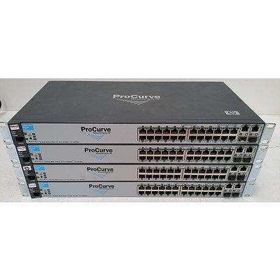 HP ProCurve 2610-24 24-Port Fast Ethernet Switches - Lot of Four