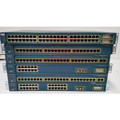 Cisco Catalyst 2950 Series Fast Ethernet Switches - Lot of Six