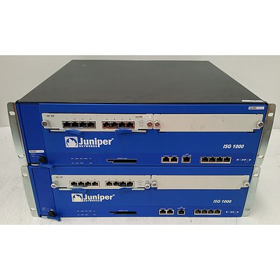 Juniper Networks NetScreen ISG1000 Advanced Gateway Security Appliance - Lot of Two