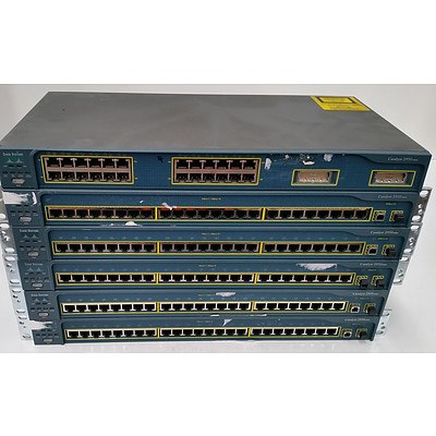 Cisco Catalyst 2950 Series 24-Port Managed Switch - Lot of Six