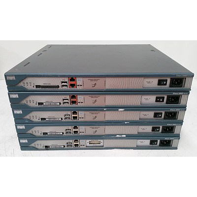 Cisco 2800 Series Integrated Services Router - Lot of Five