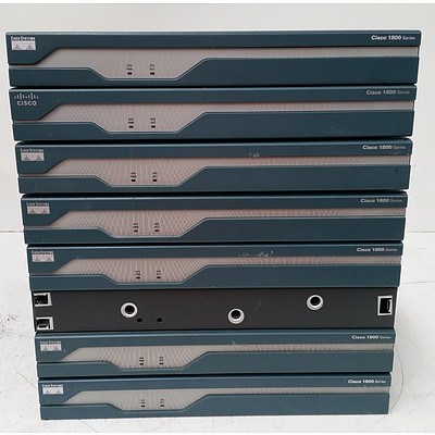 Cisco 1800 Series Integrated Services Router - Lot of Eight