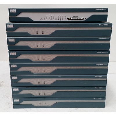 Cisco 1800 Series Integrated Services Router - Lot of Eight