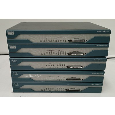 Cisco 1800 Series Router - Lot of Five