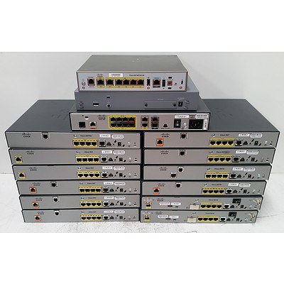 Bulk Lot of Assorted Cisco Routers - Lot of 14