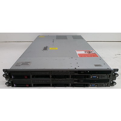 HP ProLiant DL360 G5 Quad-Core Xeon (E5430) 2.66GHz & (E5335) 2.00GHz 1RU Servers - Lot of Two