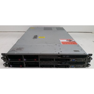 HP ProLiant DL360 G5 Dual Quad-Core Xeon (QX5450) 3.00GHz 1 RU Server - Lot of Two