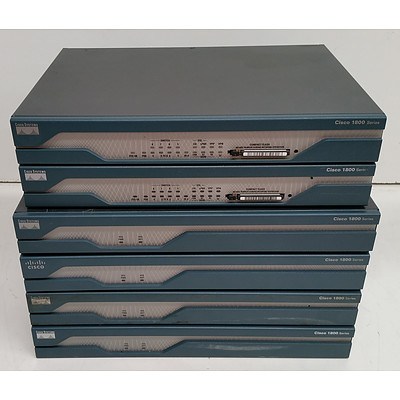 Cisco 1800 Series Router - Lot of Six