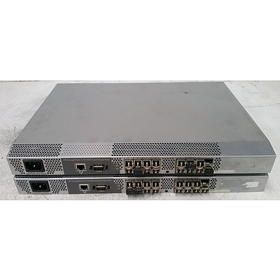 HP StorageWorks 4/16 SAN Switch (Power Pack) 16-Port Fibre Channel Switch - Lot of Two
