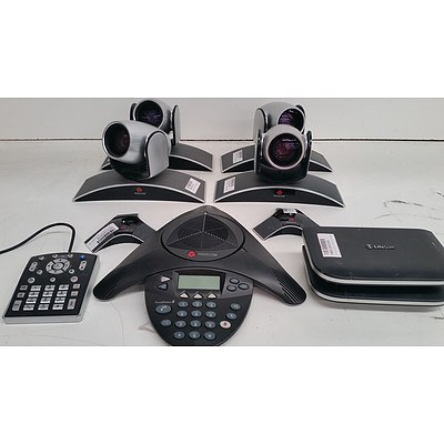 Assorted Polycom and Lifesize Conferencing Equipment - Lot of 10