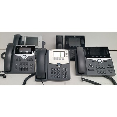 Bulk Lot of Assorted Cisco IP Office Phones and Conferencing Equipment - Lot of 130