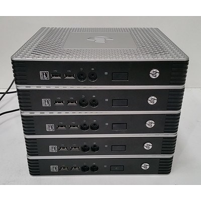 HP t610 AMD (G-T56N) 1.65GHz Thin Client PC - Lot of Five