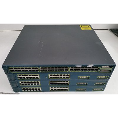 Cisco Catalyst 3550 Series Fast Ethernet Switches - Lot of Four