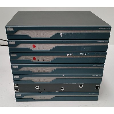 Cisco 1800 Series Integrated Services Router - Lot of Seven