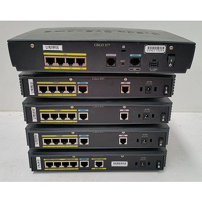 Cisco 800 Series Router - Lot of Five