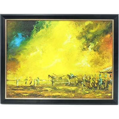 John W Pickup (b. 1931) Country Races Embellished Giclee Print