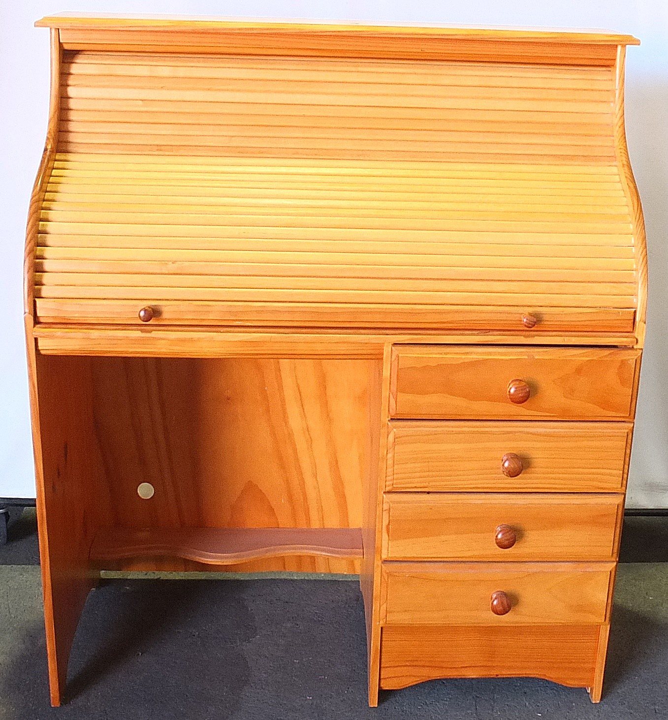 Flamingo Pine Roll Top Desk Lot 1018491 Allbids