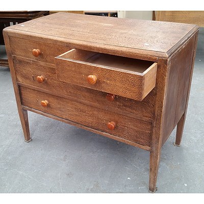 1950s Silky Oak Chest of Drawers