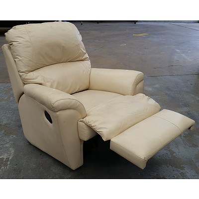White PU Leather Recliner