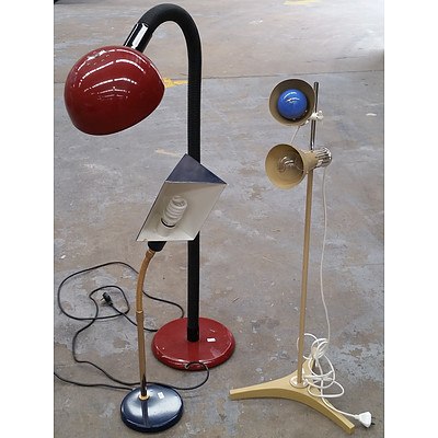Three Retro & Contemporary Desk Lamps
